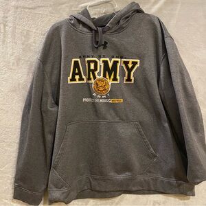 Army Hoodie Men’s 2XL Gray Sweatshirt Under Armour Military Stitched USA USAC